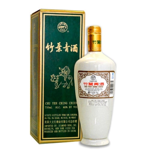 CHU YEH CHING CHIEW PORCELAIN BOTTLE BAMBOO ON BACK 750ML