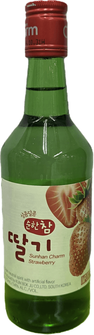 SUNHAN CHARM STRAWBERRY SOJU 375ML [SINGLE]