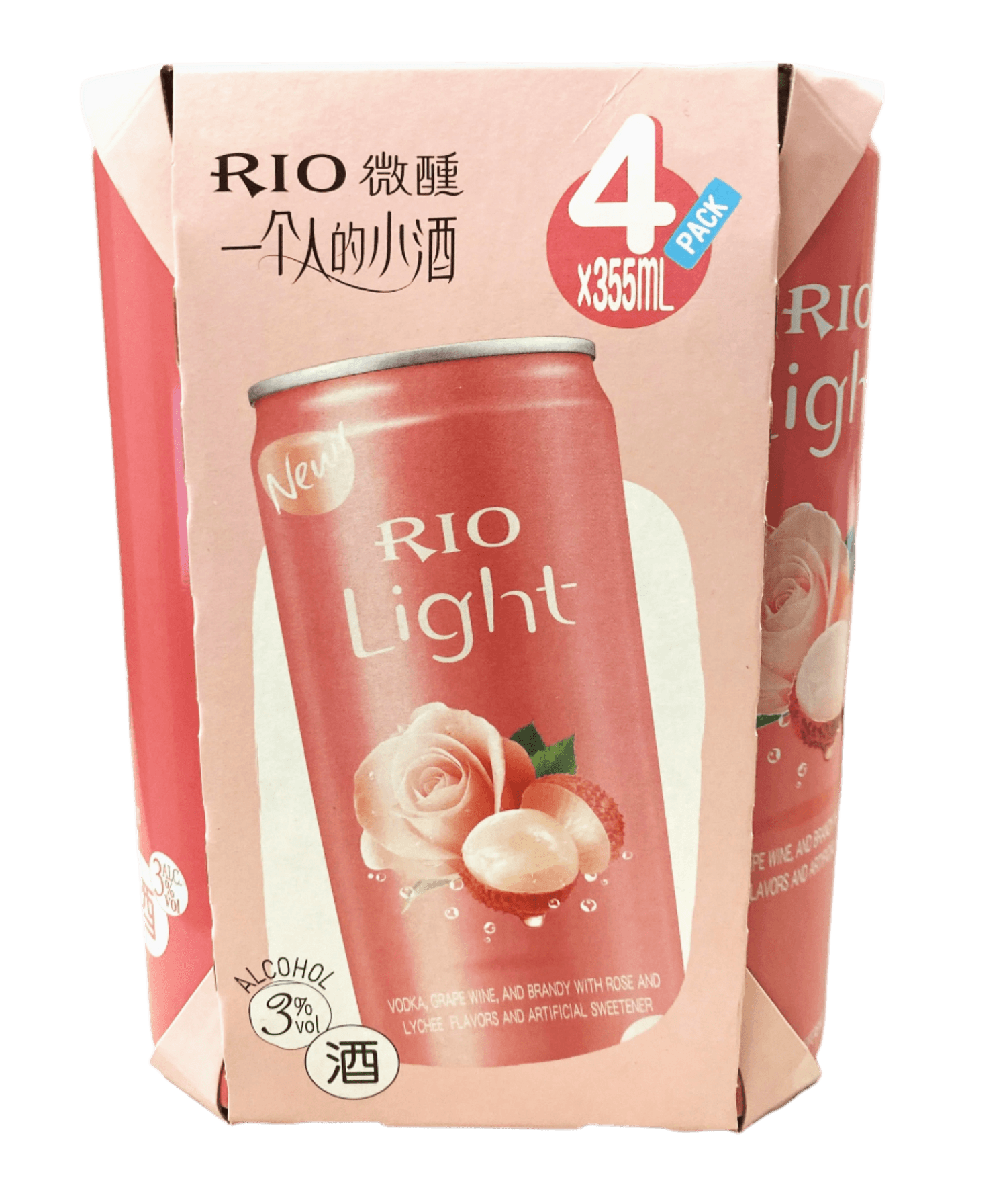 RIO LIGHT LYCHEE ROSE CAN [4PK]