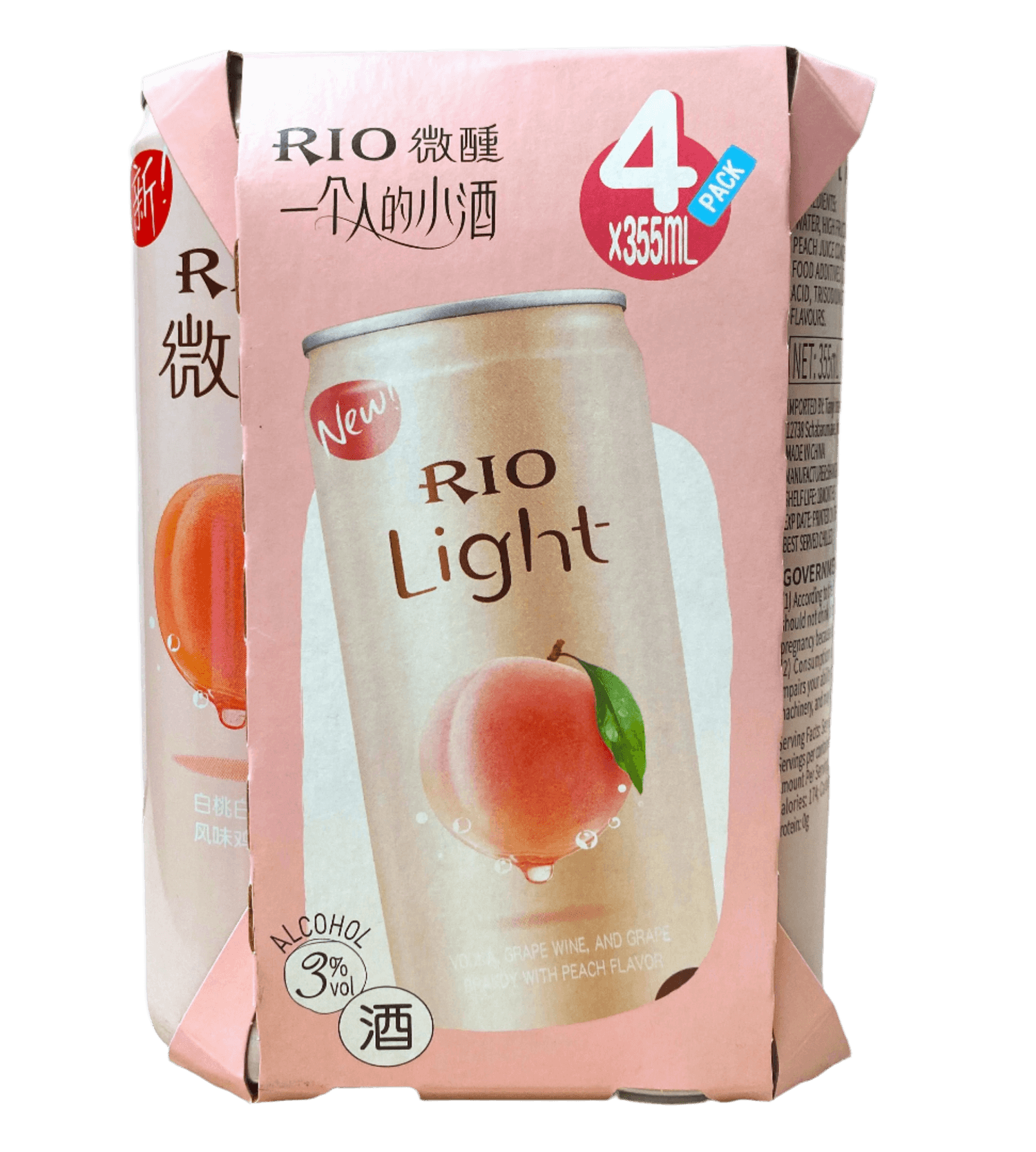RIO LIGHT PEACH CAN [4PK]