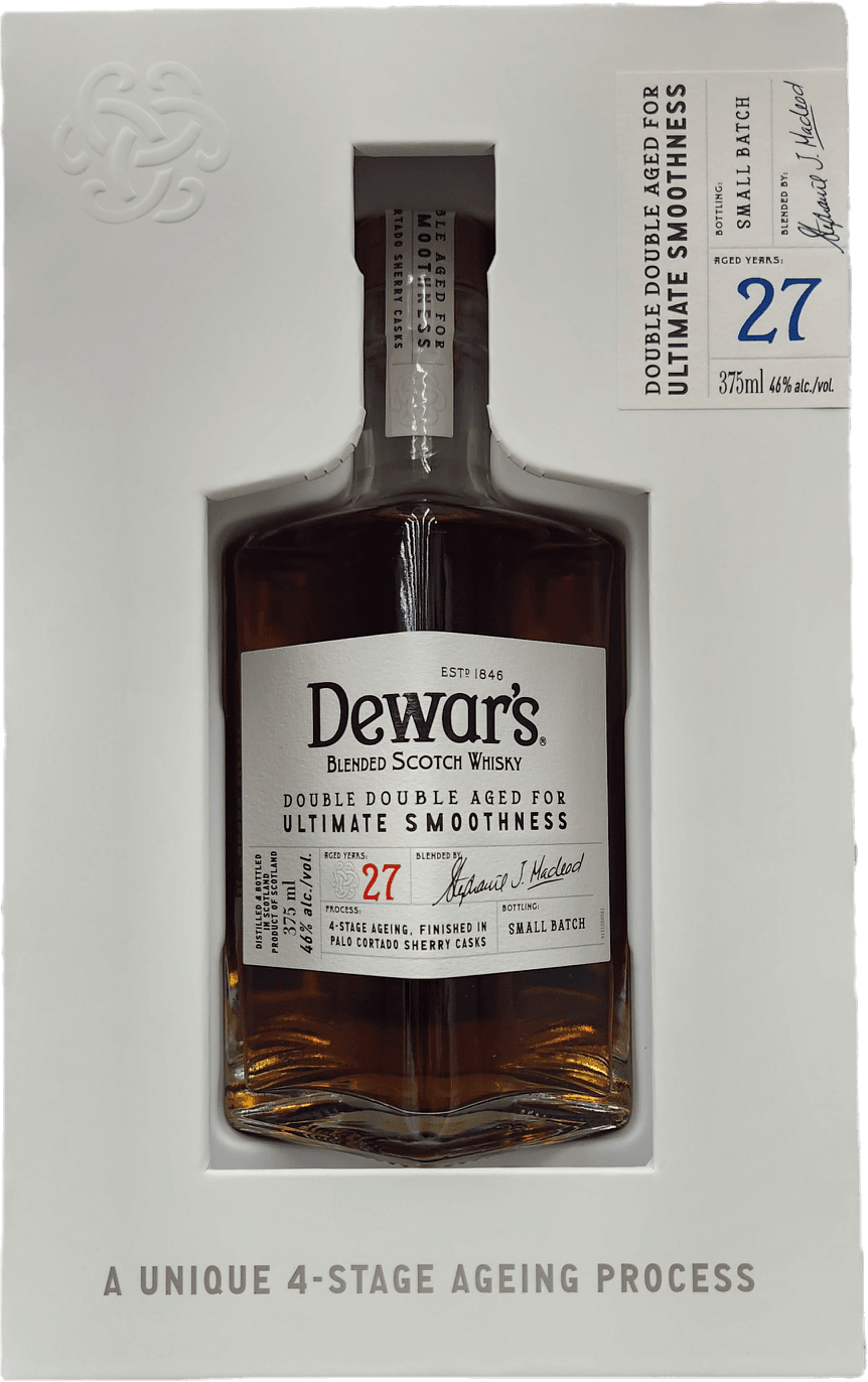 DEWARS DOUBLE DOUBLE WHITE LABEL 27YR 375ML